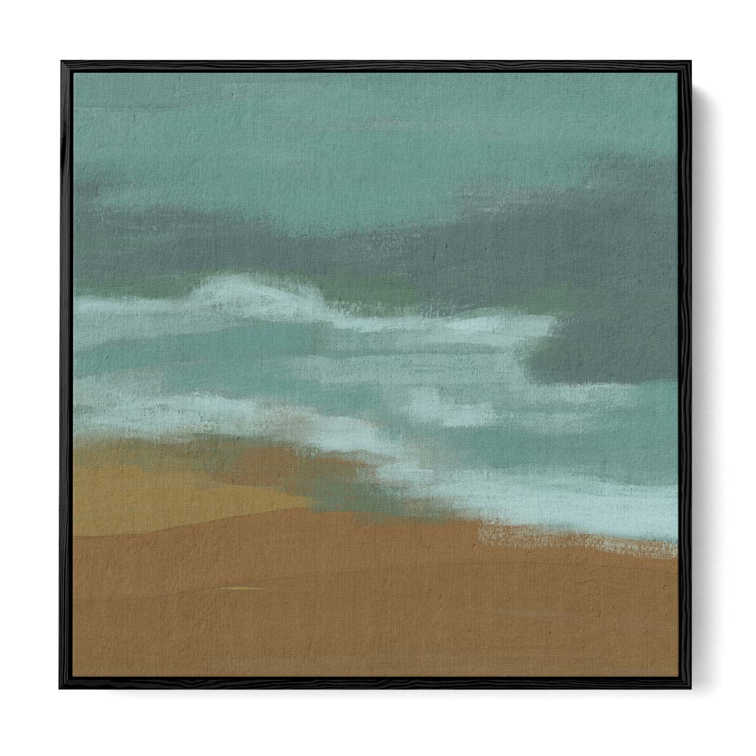 Teal Dunes Framed Canvas-framed-Square Canvas Prints-Abstract House
