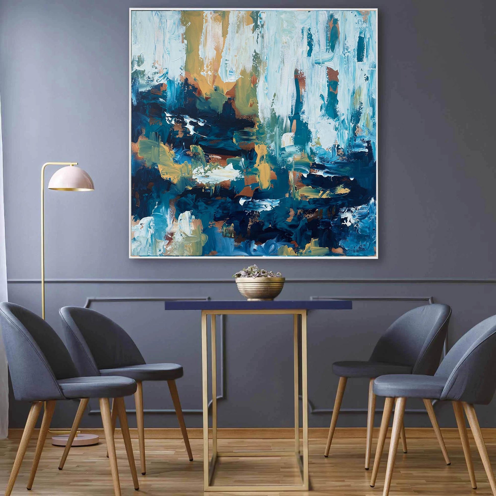 Fables 3 - Original Painting-framed-Painting-Abstract House