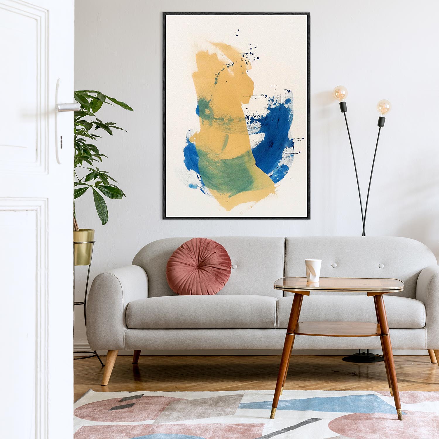 Colour Burst - Original Painting-framed-Painting-Abstract House