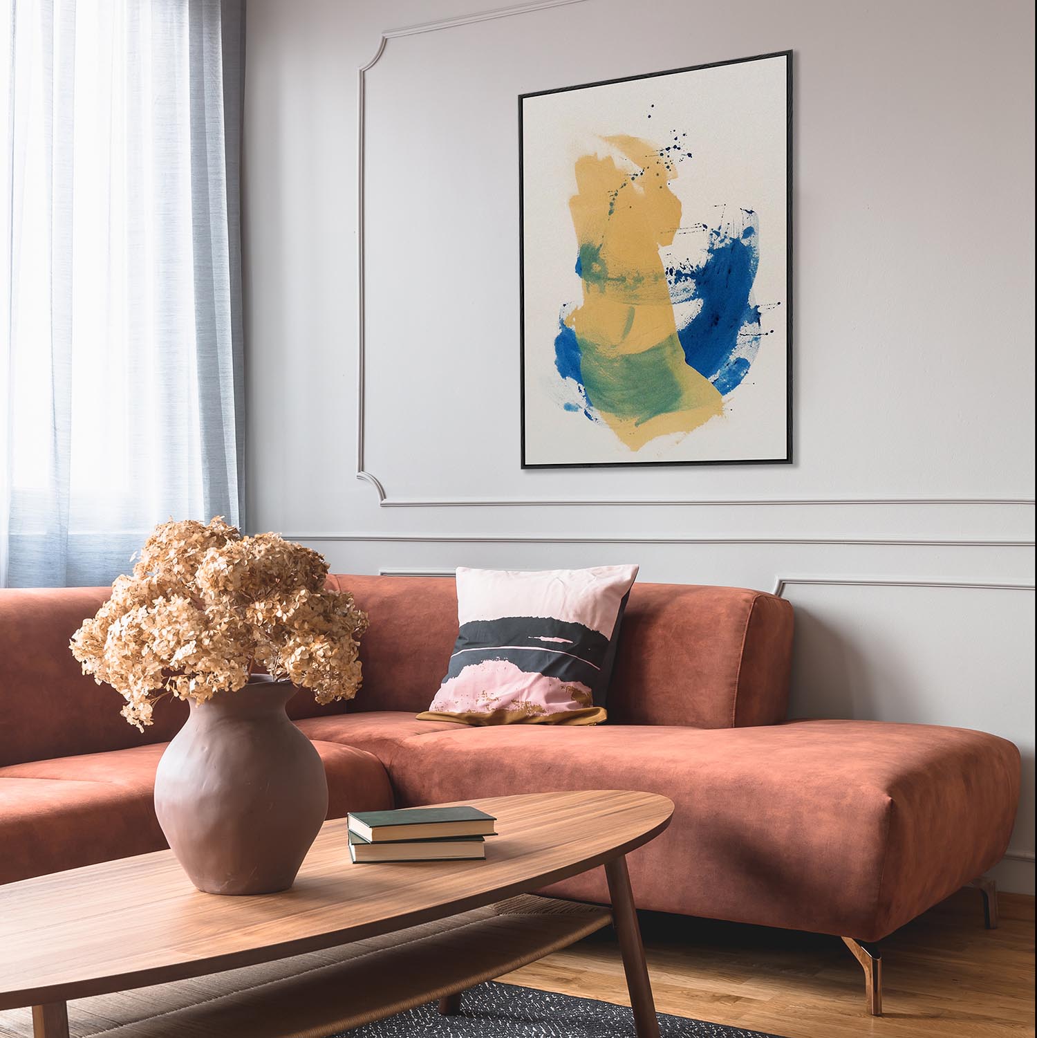 Colour Burst - Original Painting-framed-Painting-Abstract House