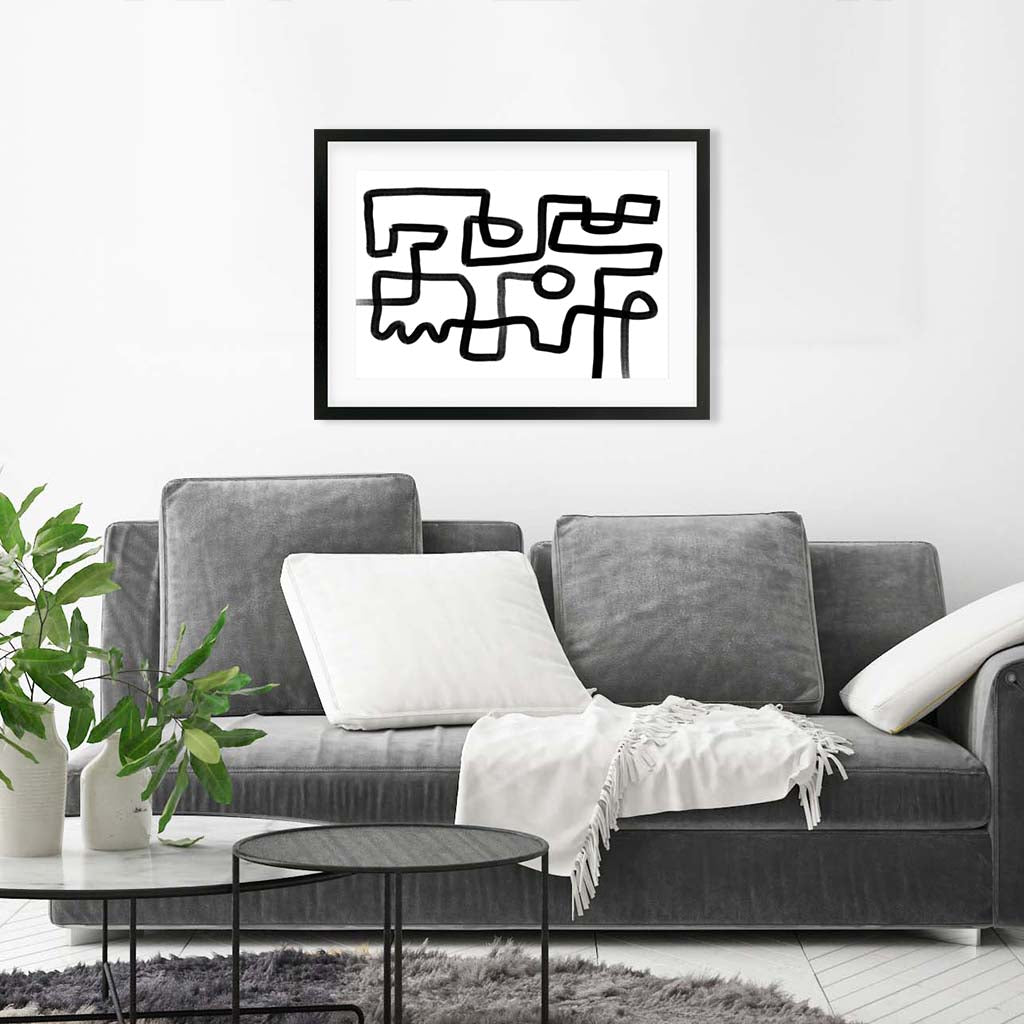 The Maze Abstract Art Print-framed-Wall Art Print-Abstract House