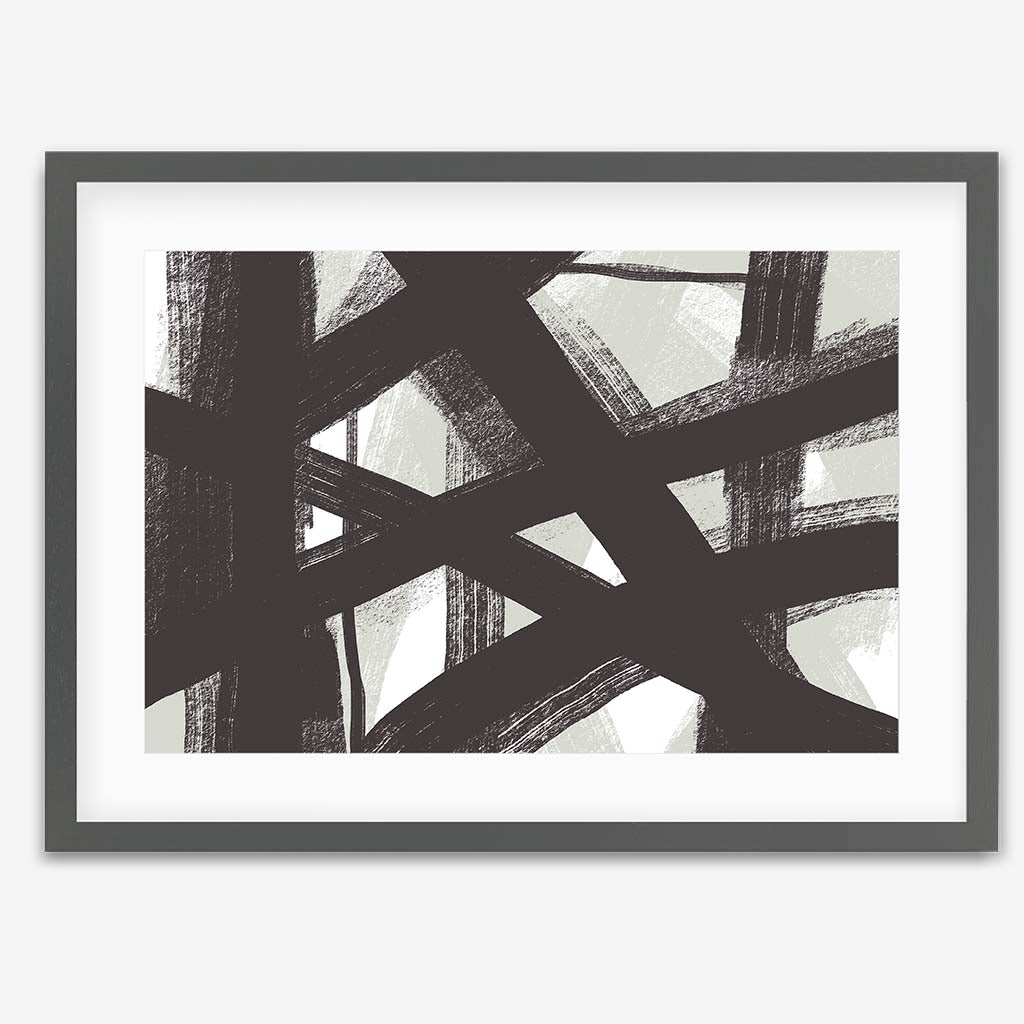 Brave Line Marks Framed Print-framed-Wall Art Print-Abstract House