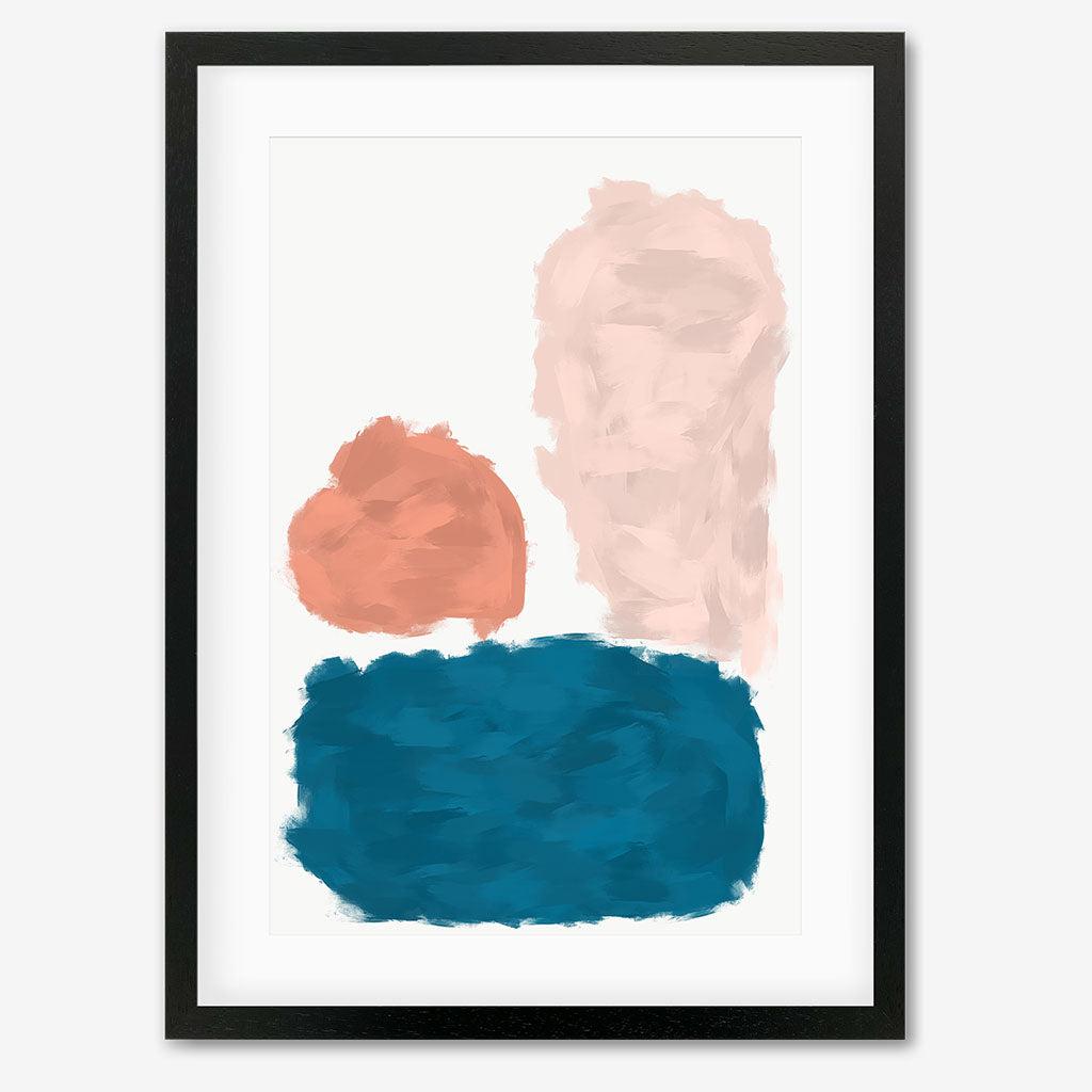 Abstract Colourful Framed Art - Black Frame - Abstract House
