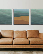 Green Textures Canvas Art Set Of 3-framed-Canvas Set Of 3-Abstract House