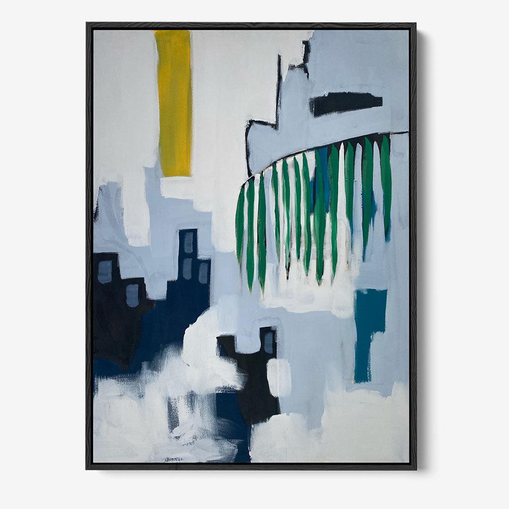 Midnight City Original Painting - - Abstract House