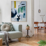 Midnight City Original Painting - - Abstract House