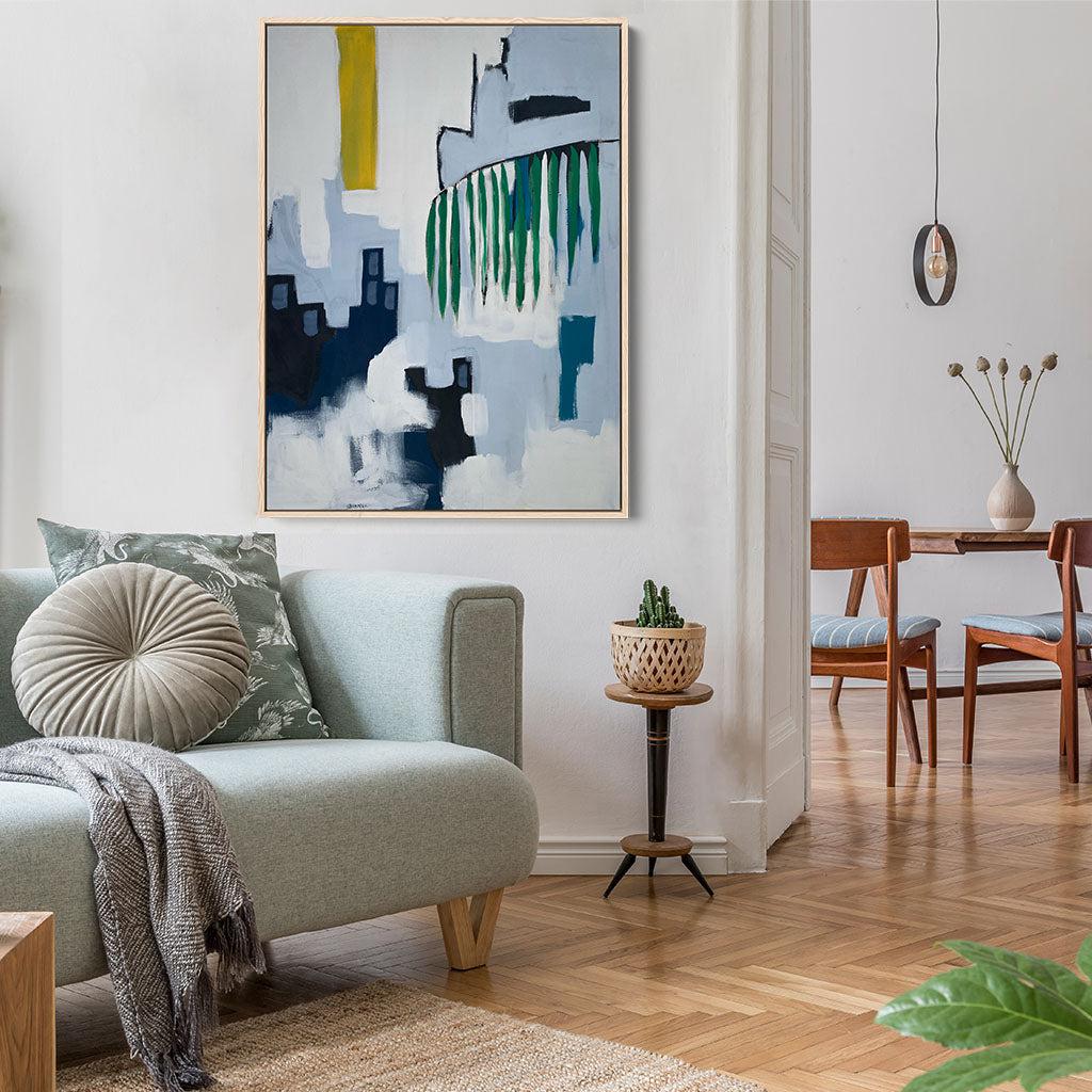 Midnight City Original Painting - - Abstract House