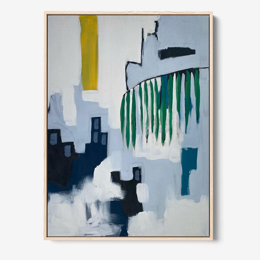 Midnight City Original Painting - - Abstract House