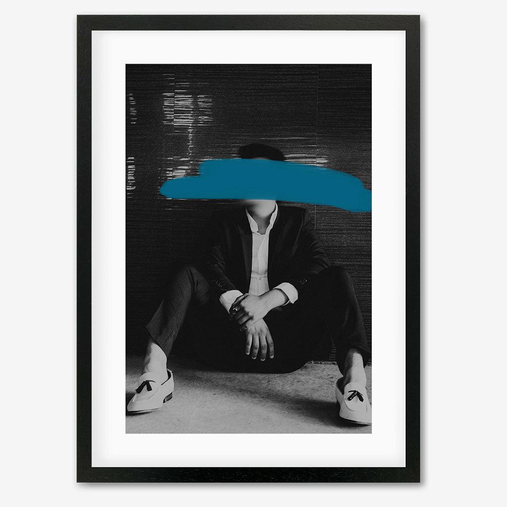 Dreams Of Cobalt Limited Edition Print - Black Frame Frame With Mount - Abstract House