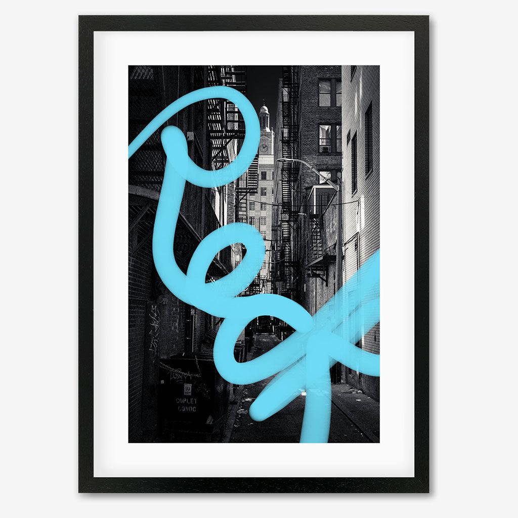 Manhattan Blues Limited Edition Print - Black Frame Frame With Mount - Abstract House