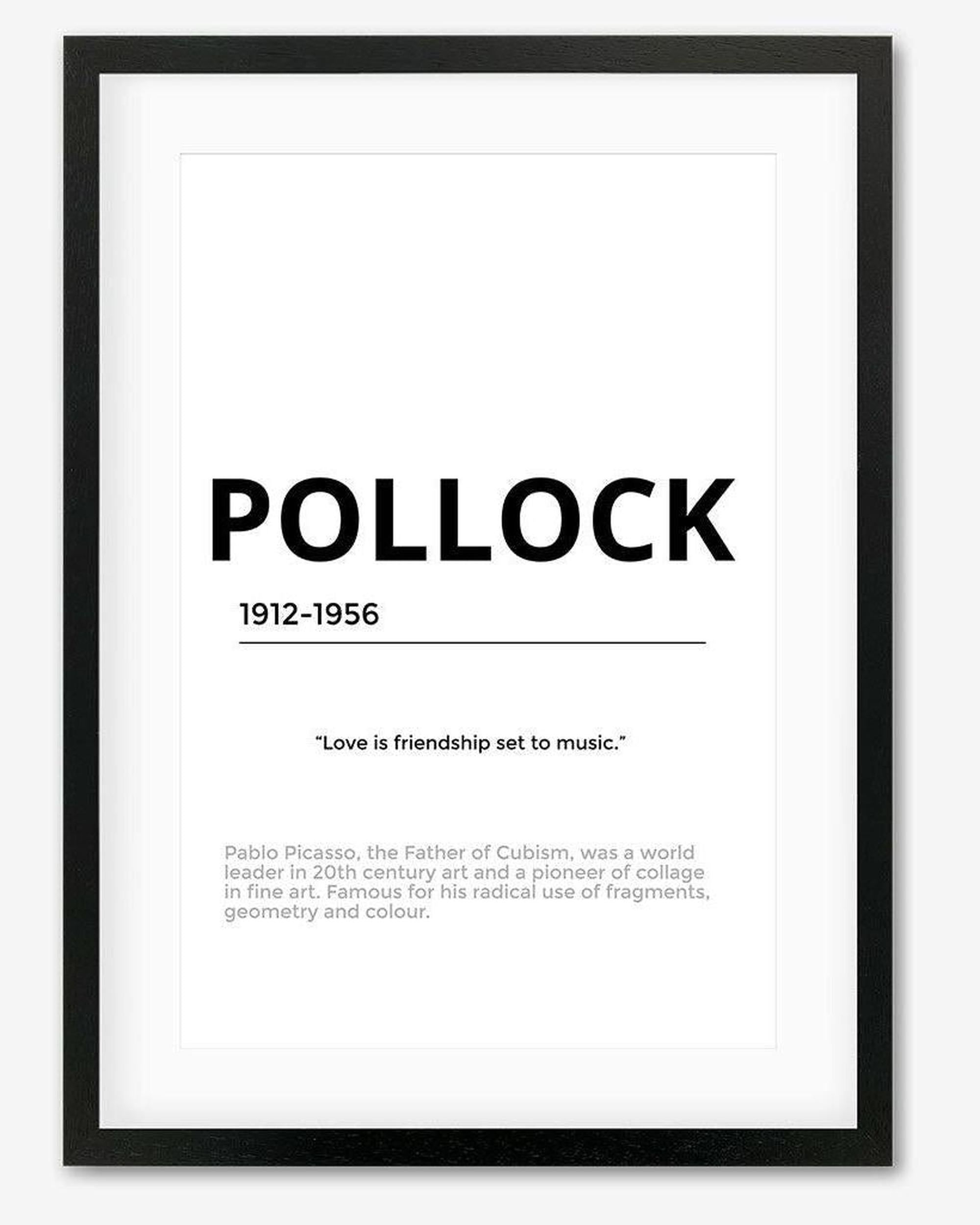 Pollock Legacy Framed Art - Black Frame - Abstract House