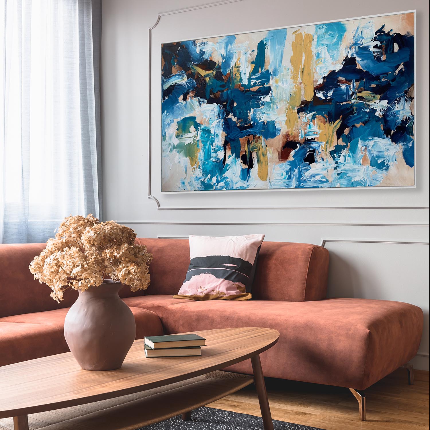 Fables V - Original Painting-framed-Painting-Abstract House