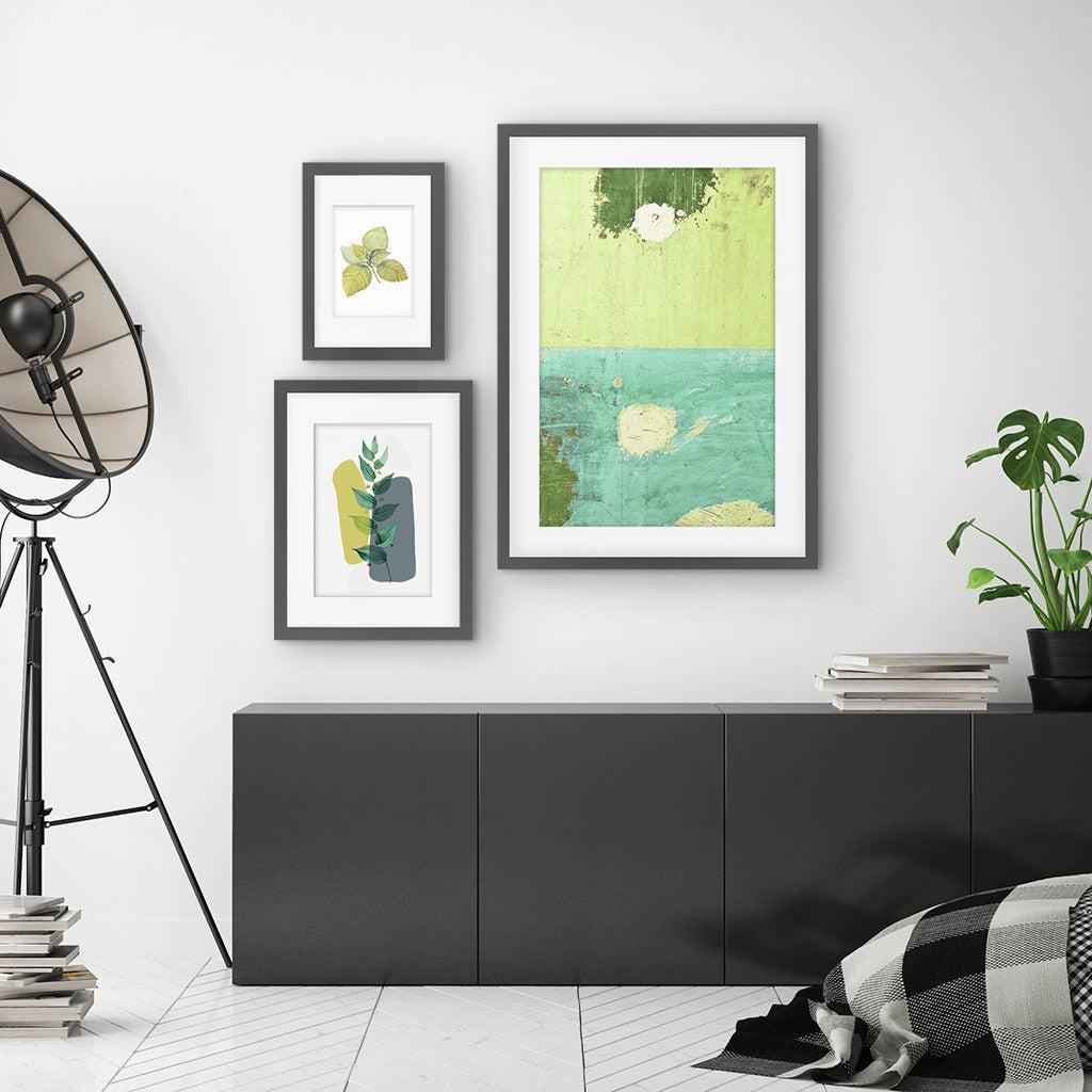 Lime Green Abstract Gallery Wall Art-framed-Gallery Wall Art-Abstract House