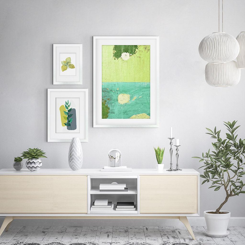 Lime Green Abstract Gallery Wall Art-framed-Gallery Wall Art-Abstract House