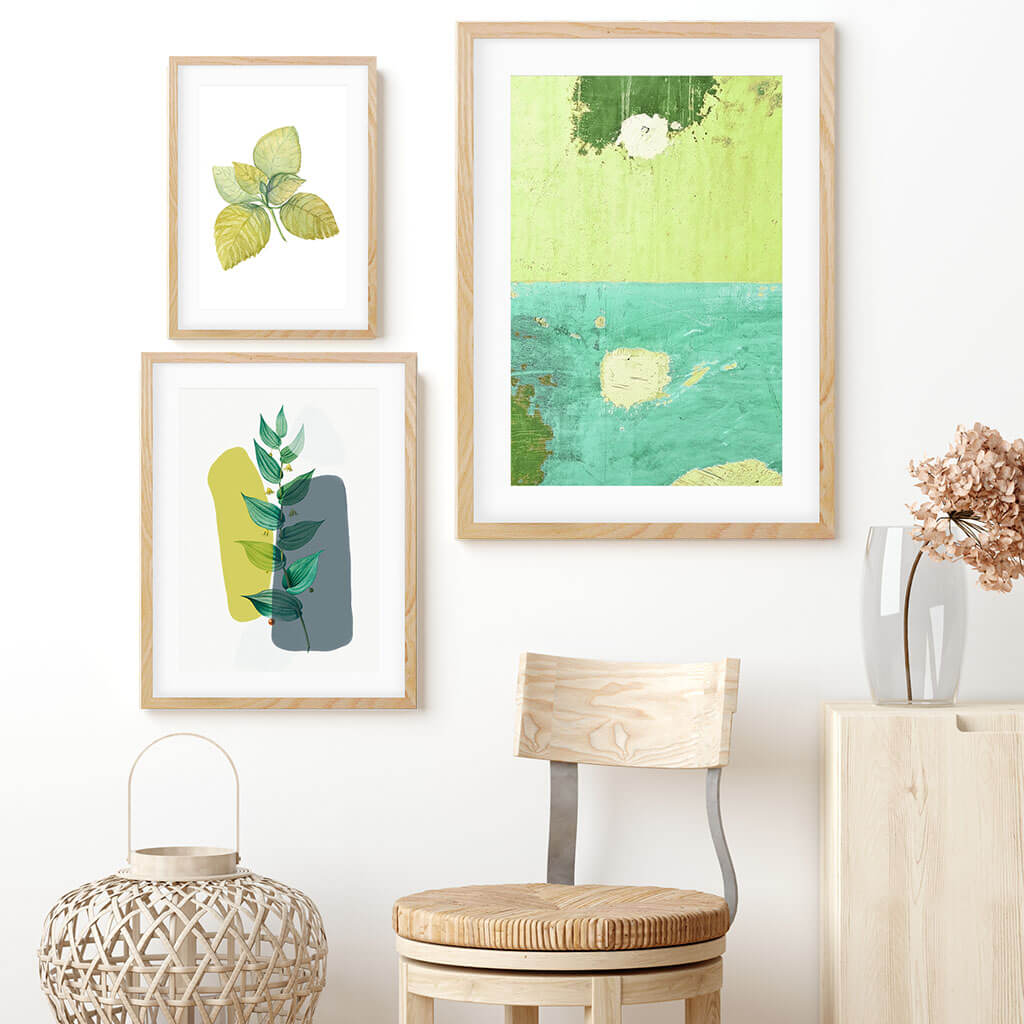 Light green wall deals art