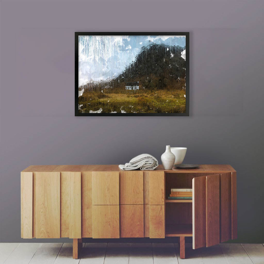 View Over Scottish Hills Art Print-framed-Wall Art Print-Abstract House