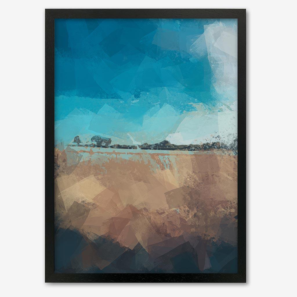 Abstract Field Art Print - Black Frame - Abstract House