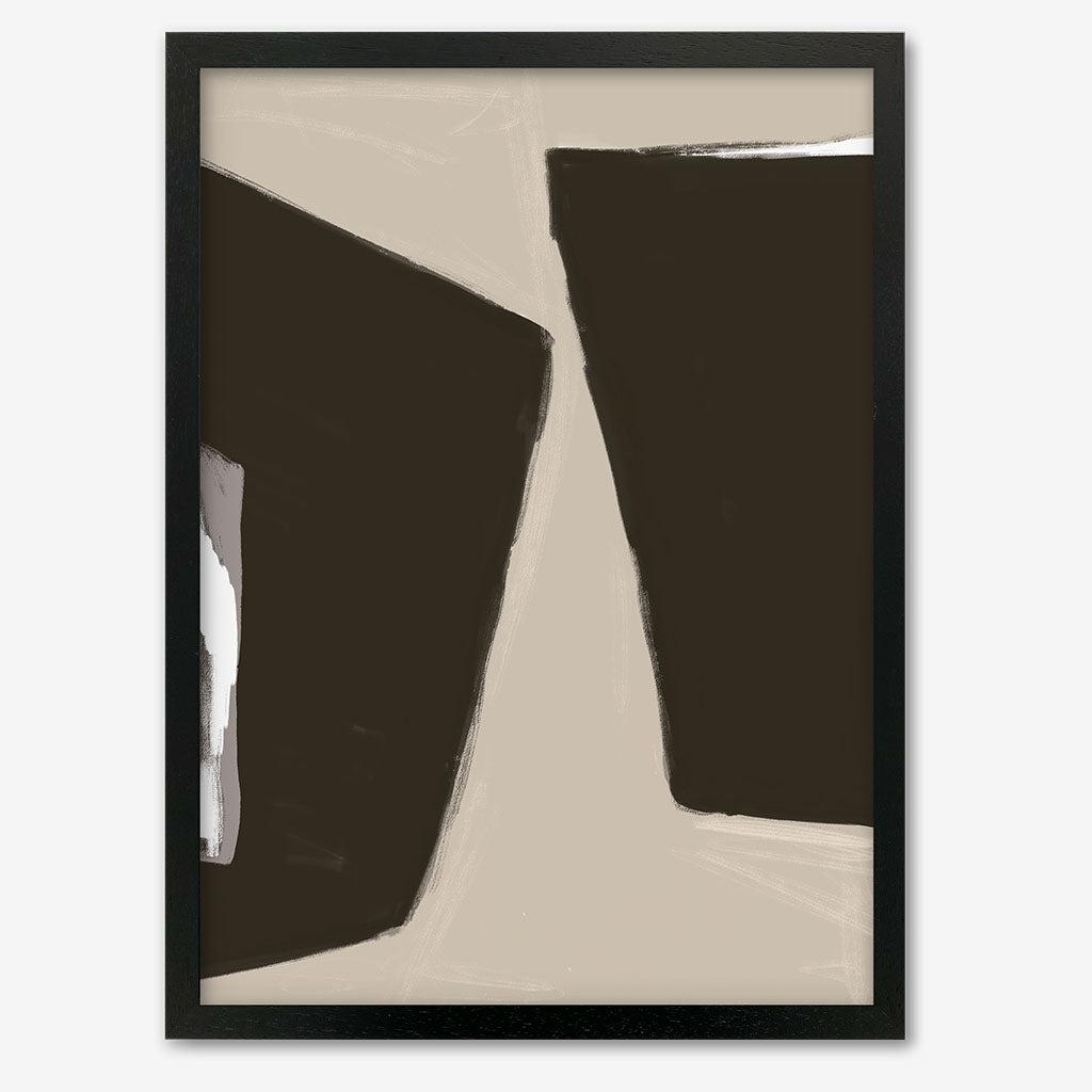 Abstract Beige 2 Framed Print - Black Frame - Abstract House