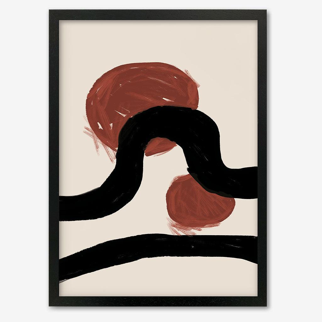 Abstract Beige 3 Framed Print - Black Frame - Abstract House