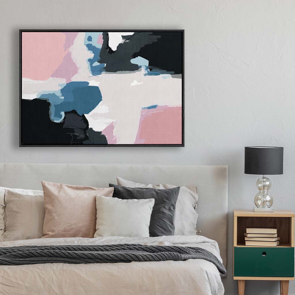 Abstract Pastel Colours 2 Framed Canvas-framed-Canvas Prints-Abstract House