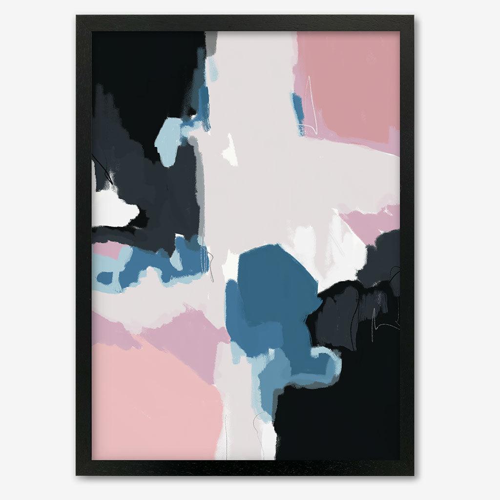 Abstract Pastel Colours 2 Framed Print - Black Frame - Abstract House