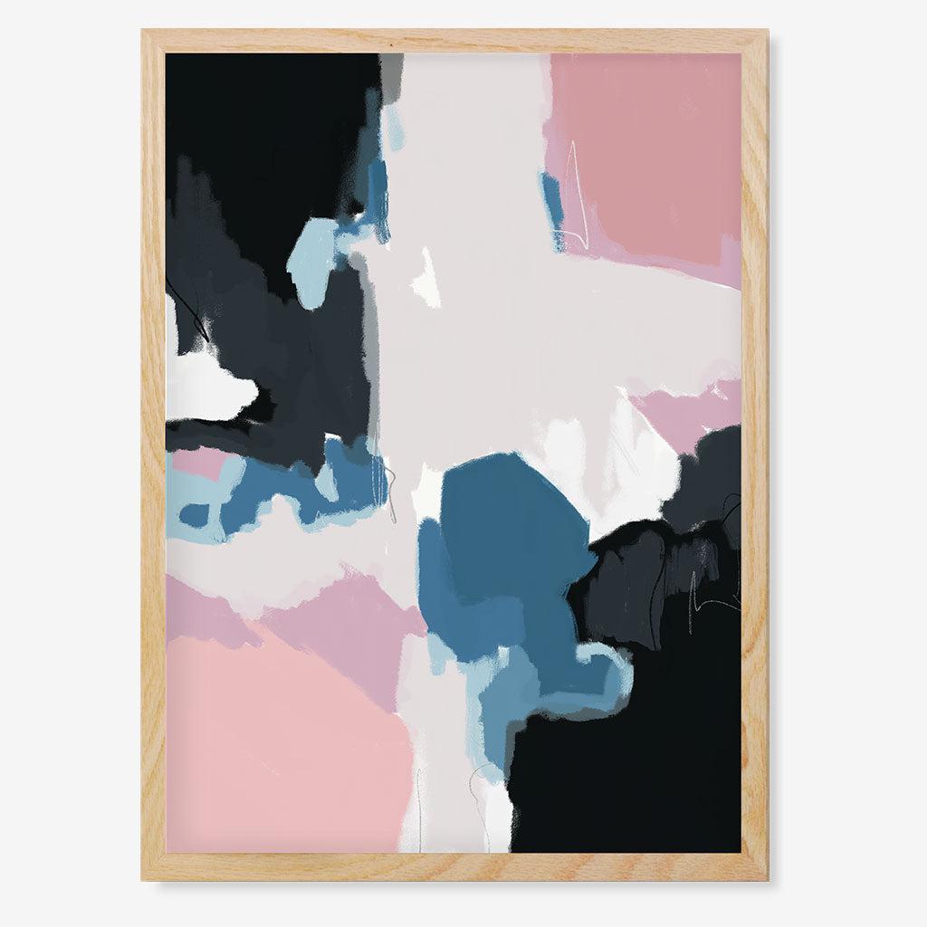 Abstract Pastel Colours 2 Framed Print - Oak Frame - Abstract House
