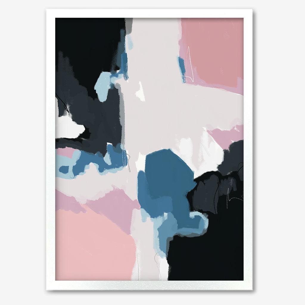 Abstract Pastel Colours 2 Framed Print - White Frame - Abstract House