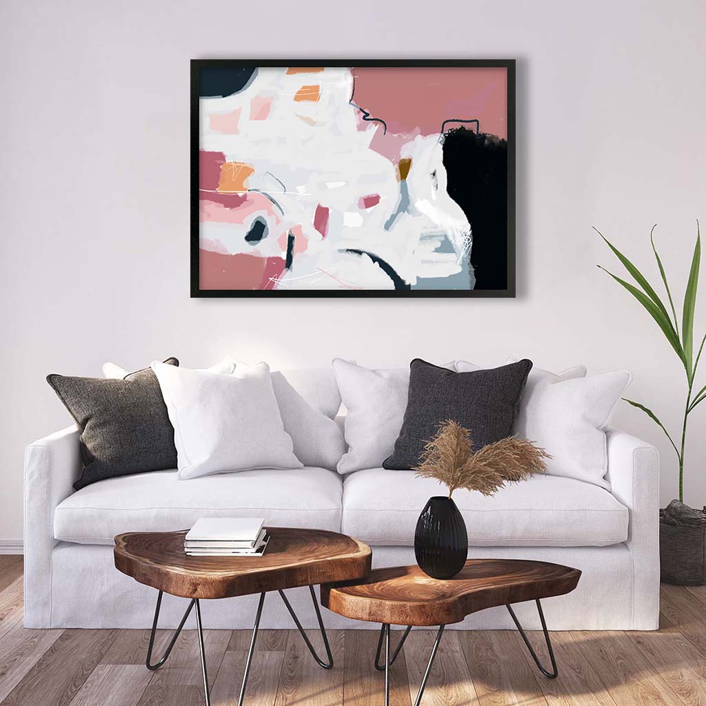 Abstract Pastel Hues Framed Print-framed-Wall Art Print-Abstract House