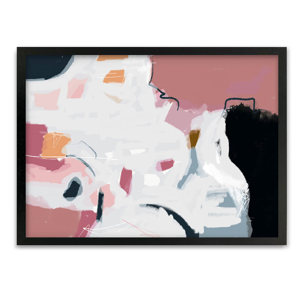 Abstract Pastel Hues Framed Print-framed-Wall Art Print-Abstract House