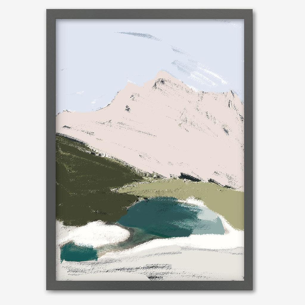 Abstract Valley Framed Print - Grey Frame - Abstract House