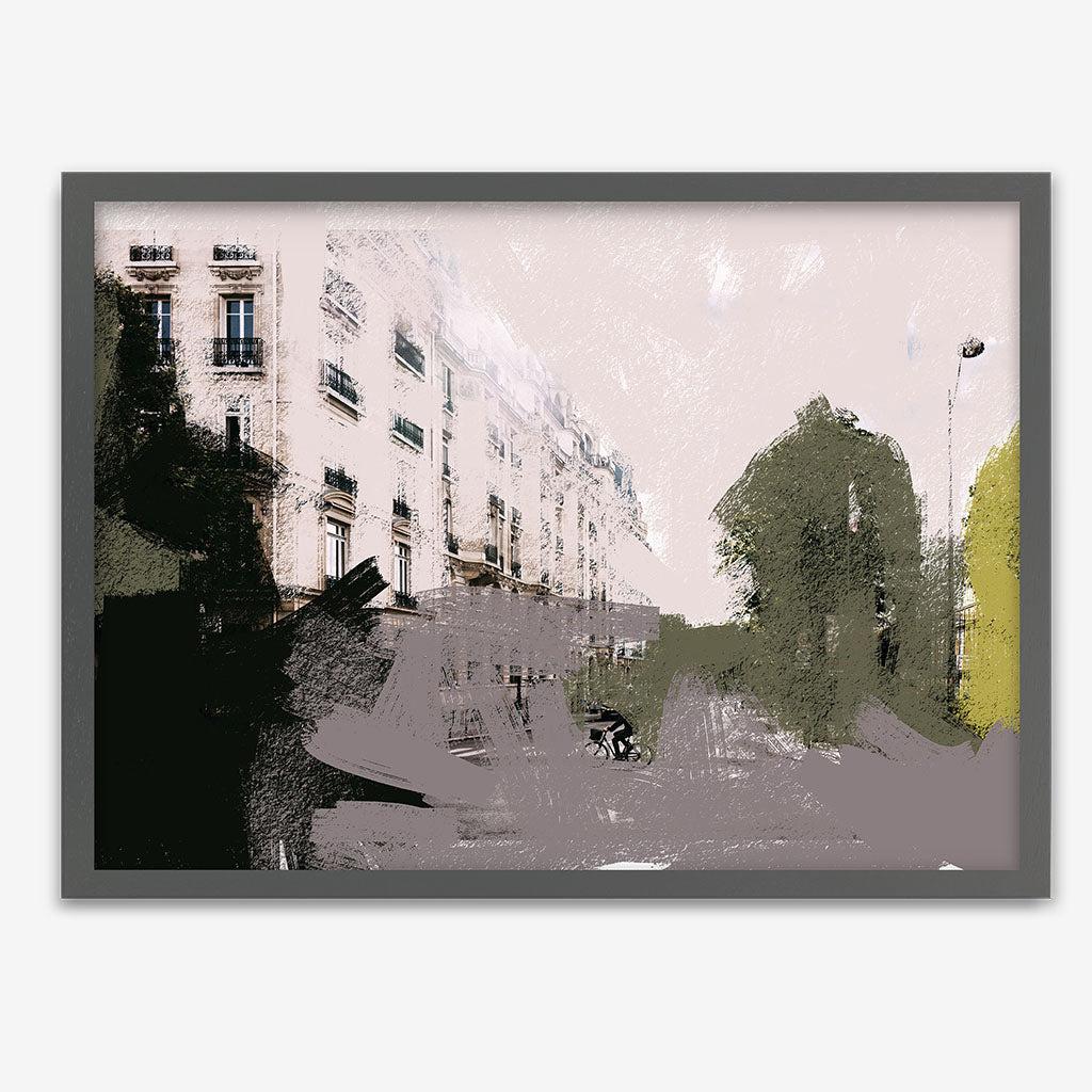 Abstract City Framed Print - Grey Frame - Abstract House