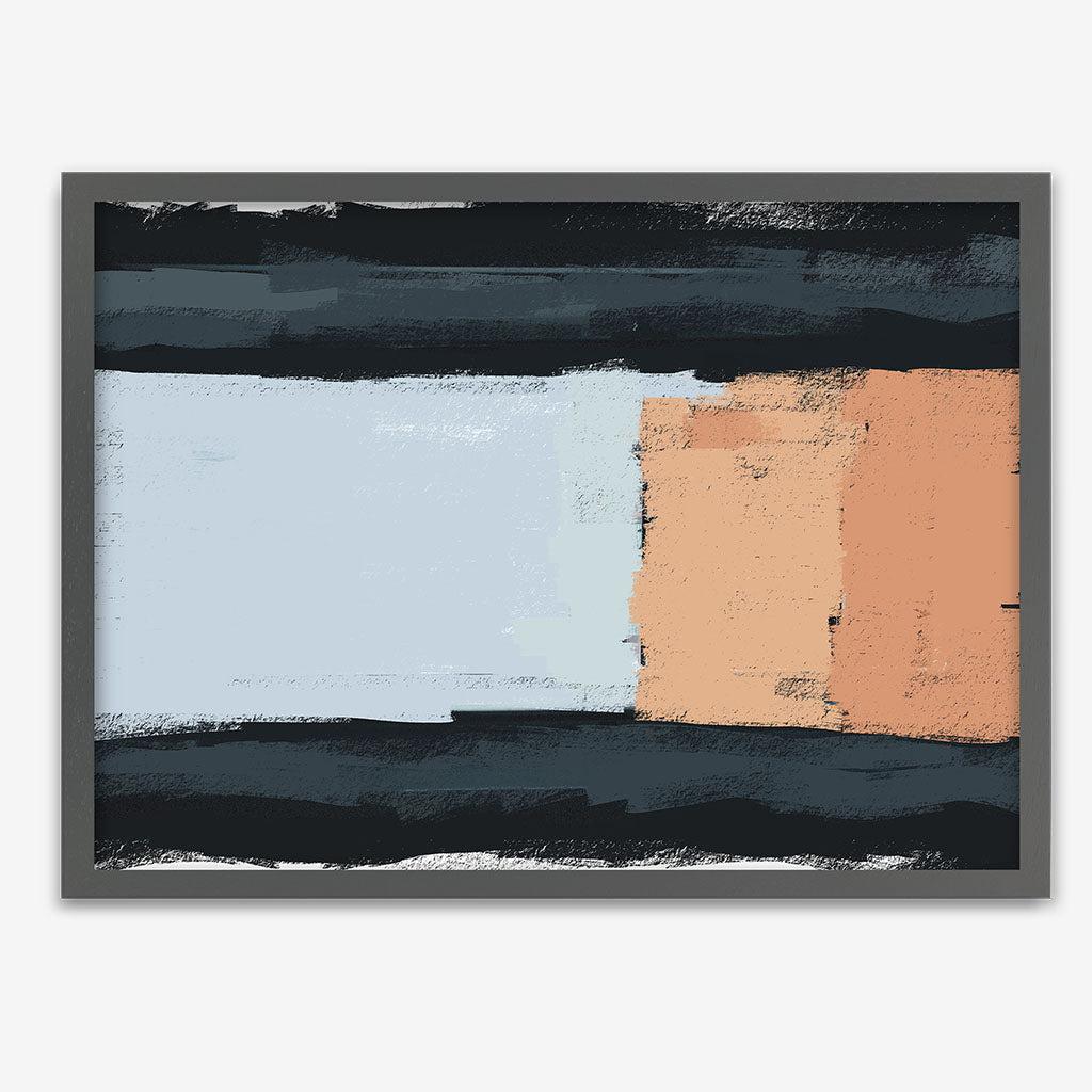 Abstract Colours Framed Print - Grey Frame - Abstract House
