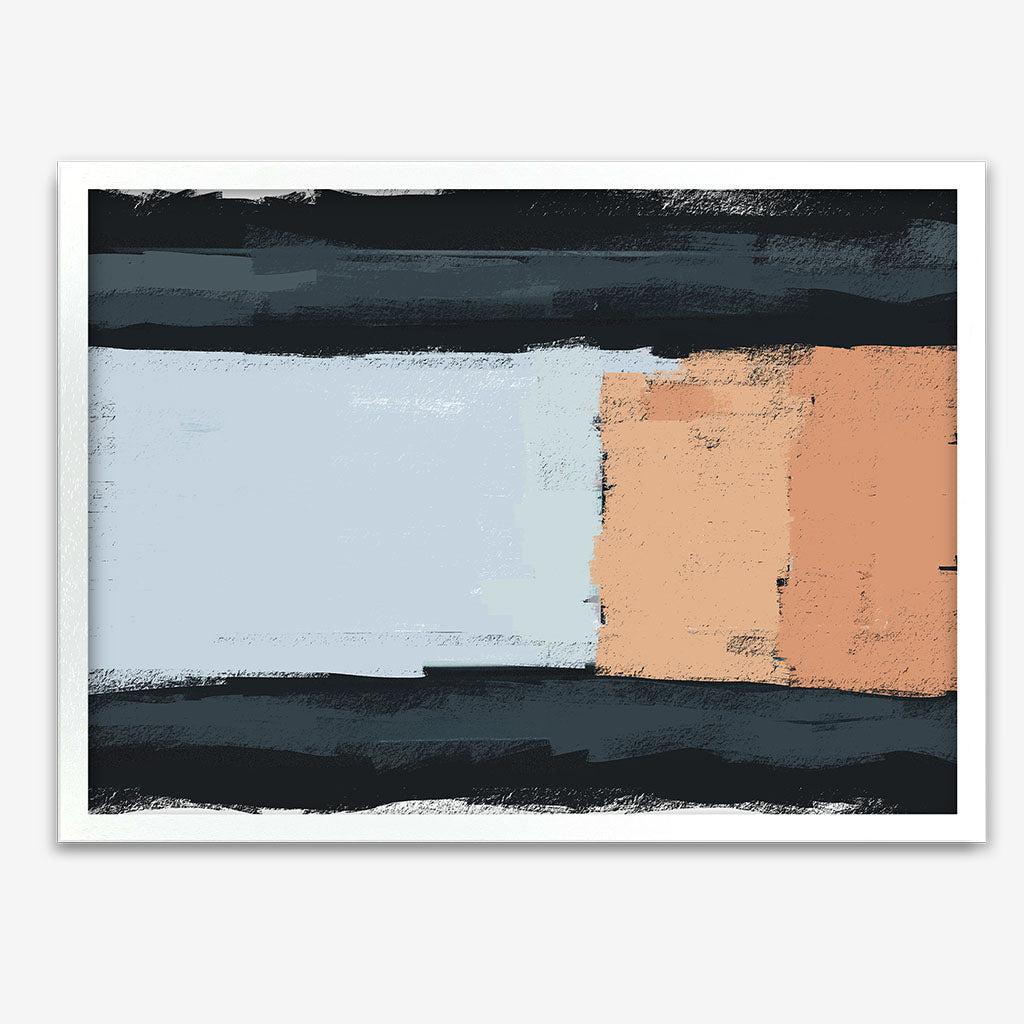 Abstract Colours Framed Print - White Frame - Abstract House