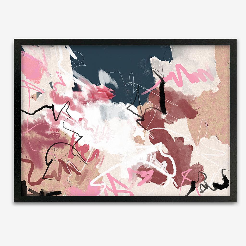 Abstract Plains Framed Print - Black Frame - Abstract House
