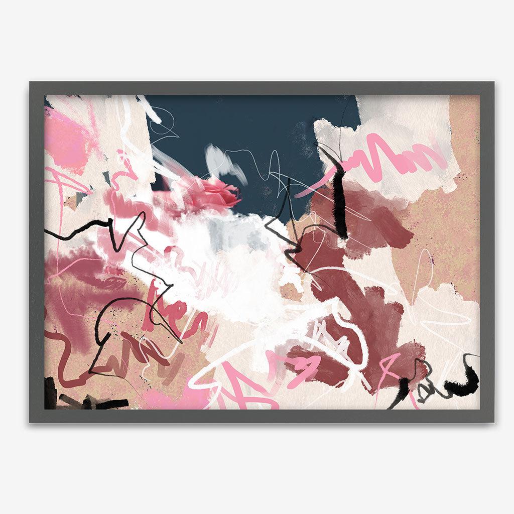 Abstract Plains Framed Print - Grey Frame - Abstract House