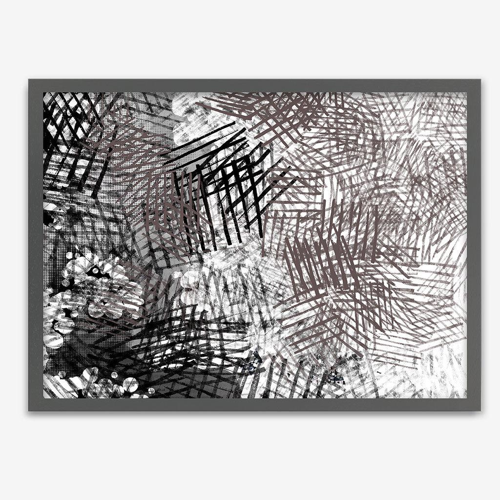 Abstract Conversations Framed Print - Grey Frame - Abstract House