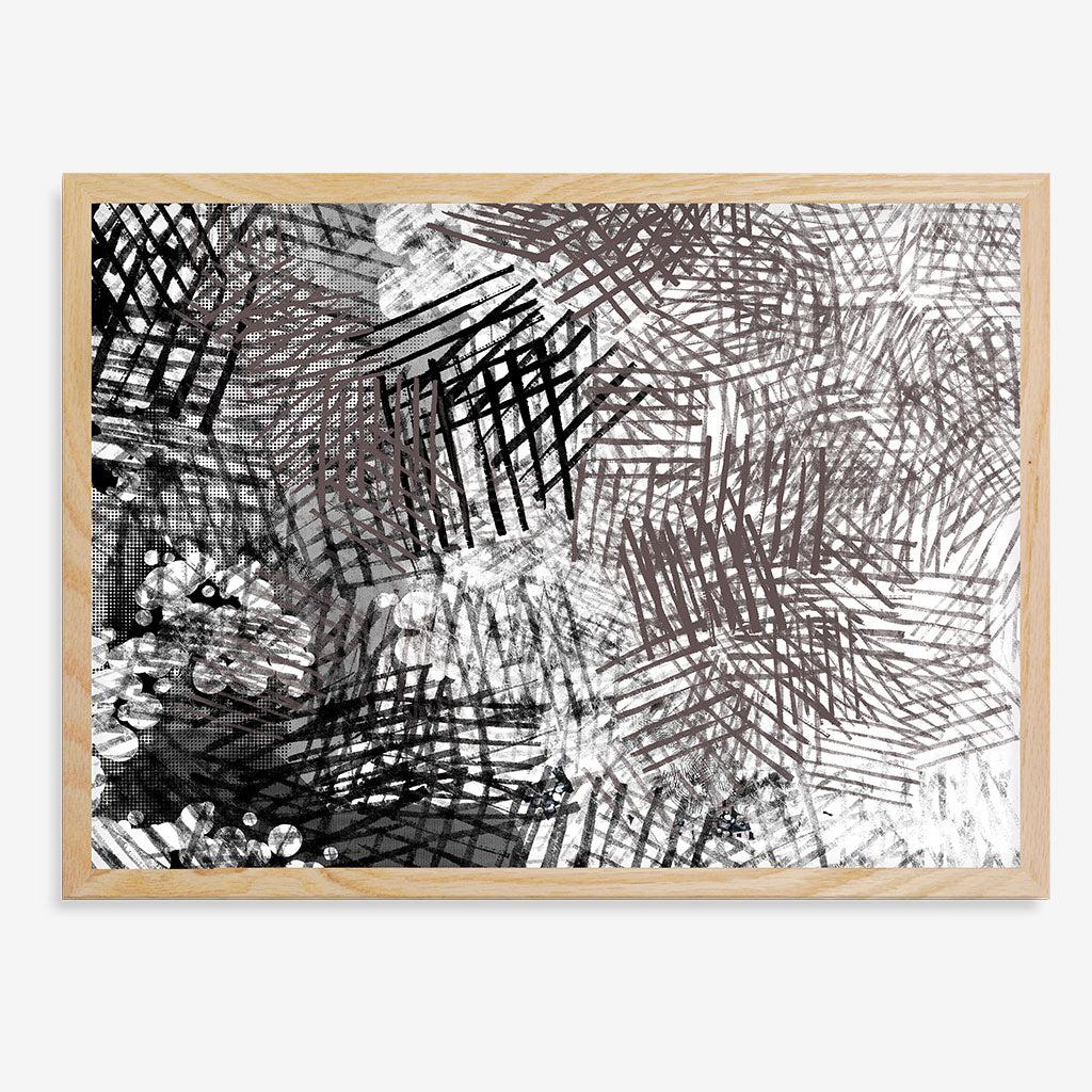 Abstract Conversations Framed Print - Oak Frame - Abstract House