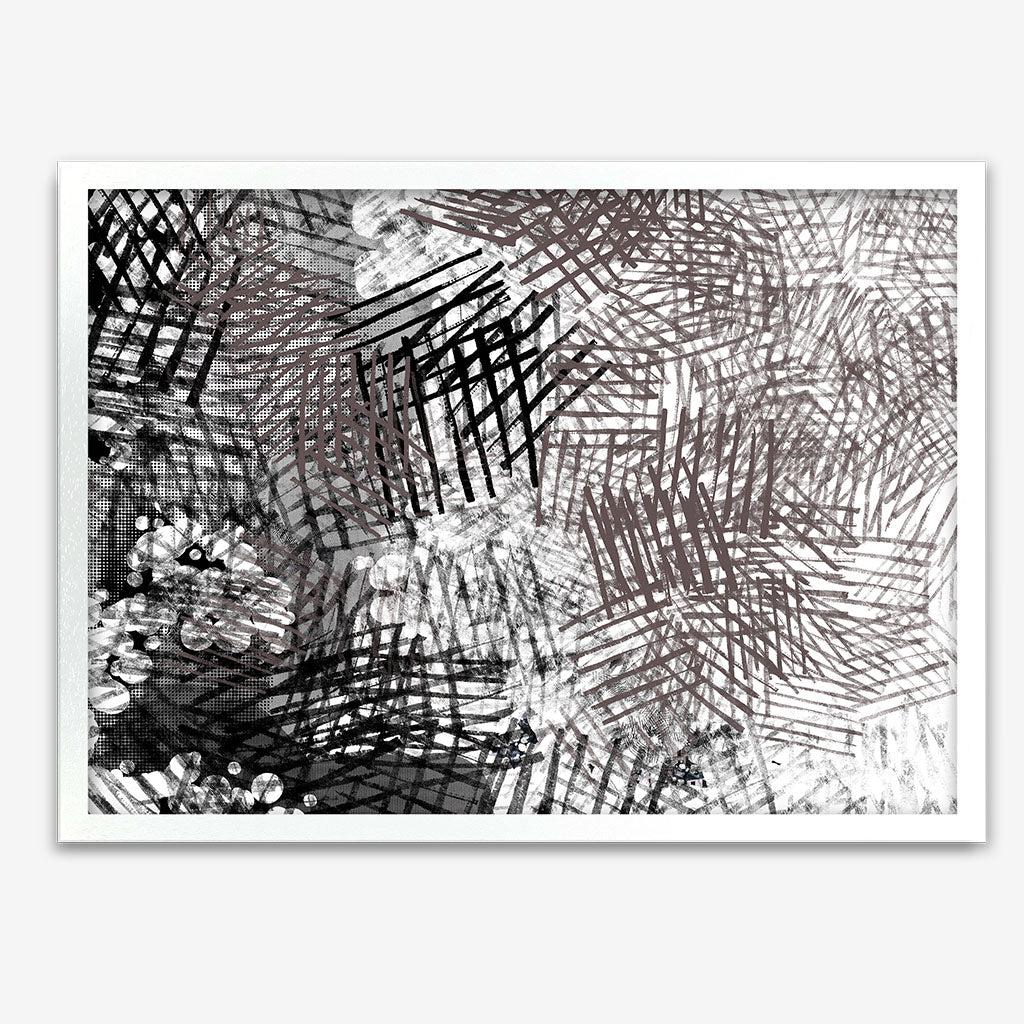 Abstract Conversations Framed Print - White Frame - Abstract House