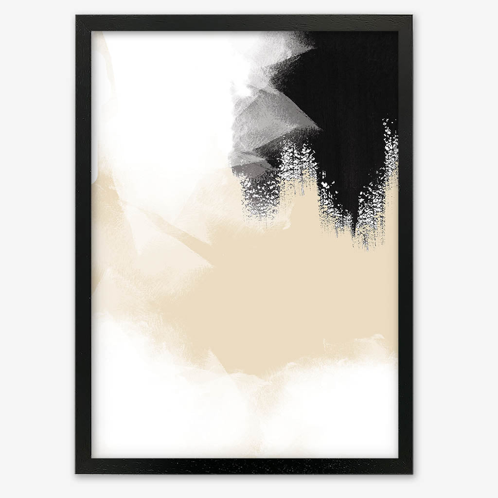 Neutral Mono Framed Art-framed-Wall Art Print-Abstract House