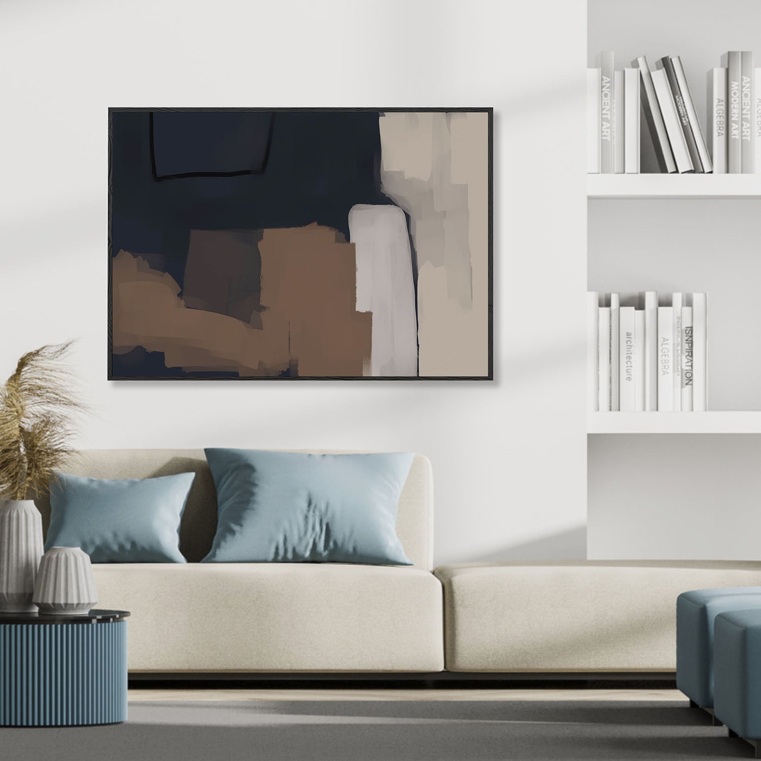 Mono Expressions Framed Canvas-framed-Canvas Prints-Abstract House
