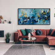 Moonflower - Original Painting-framed-Painting-Abstract House