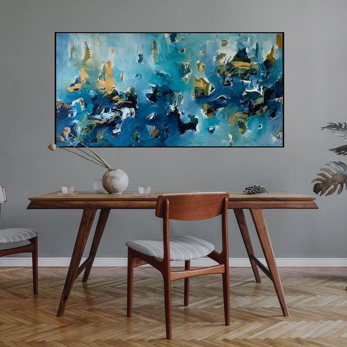 Moonflower - Original Painting-framed-Painting-Abstract House