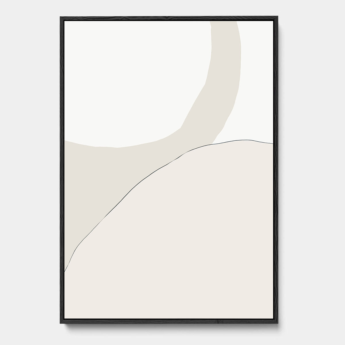 Neutral Figures I Framed Canvas-framed-Canvas Prints-Abstract House