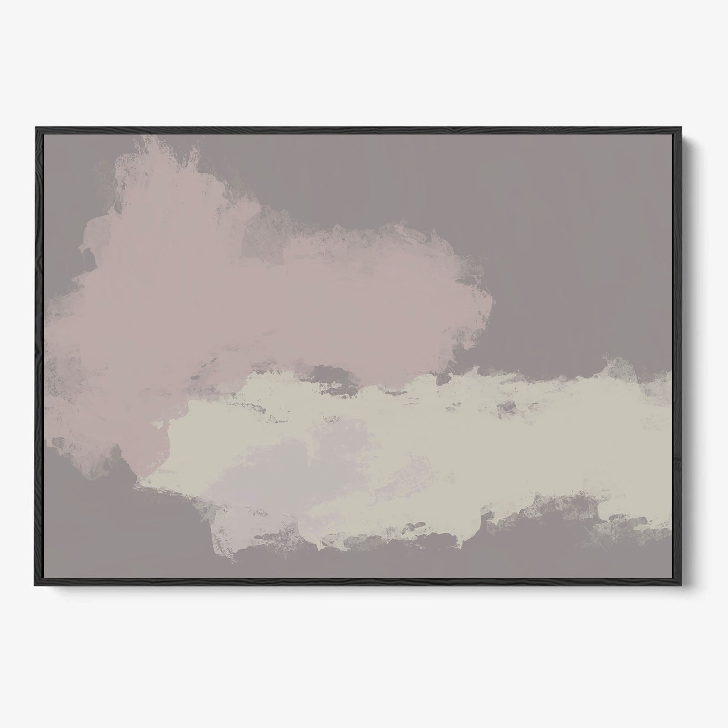 Neutral Notes No6 Framed Canvas-framed-Canvas Prints-Abstract House