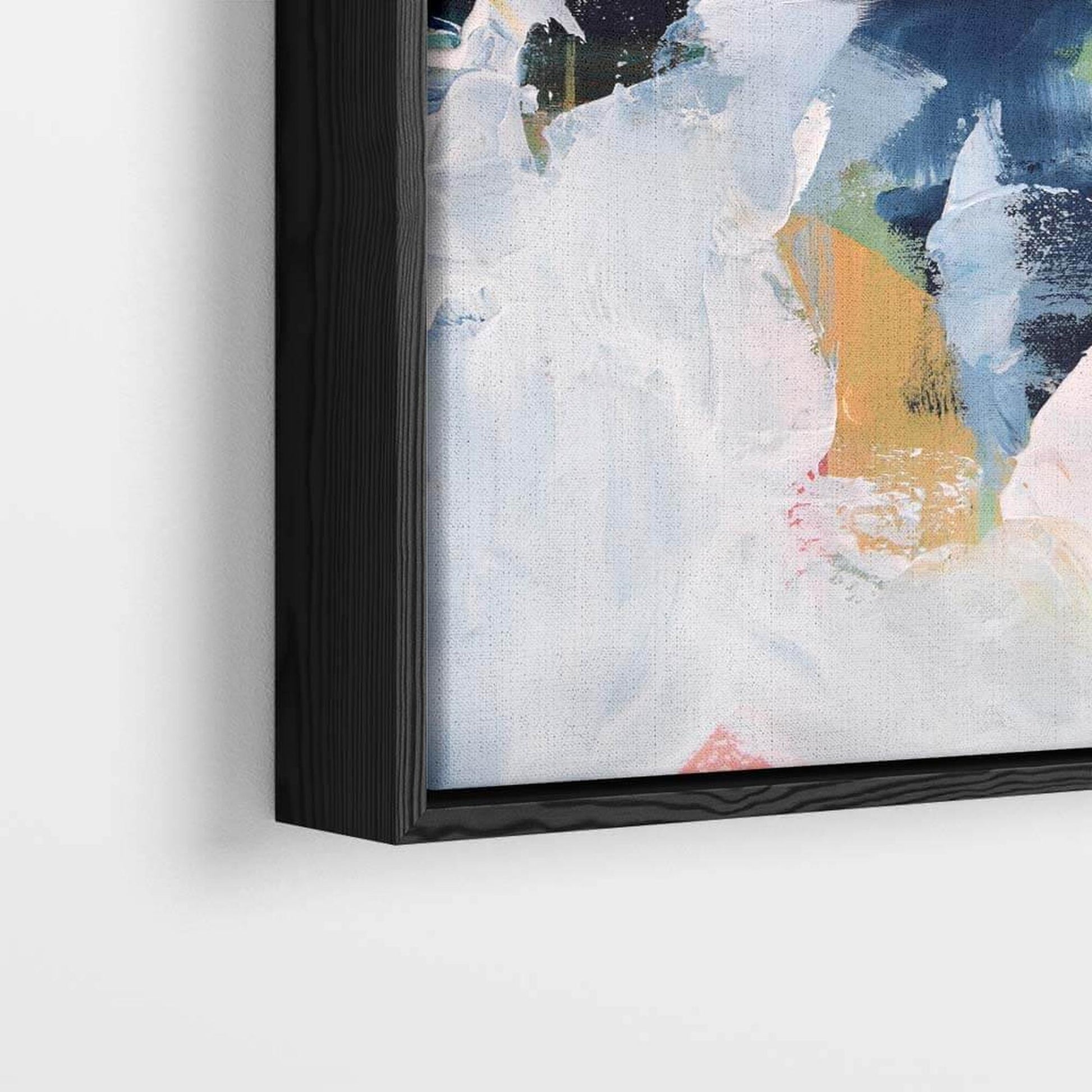 Blue And White Modern Abstract Canvas Set Of 2-framed-Canvas Set Of 2-Abstract House