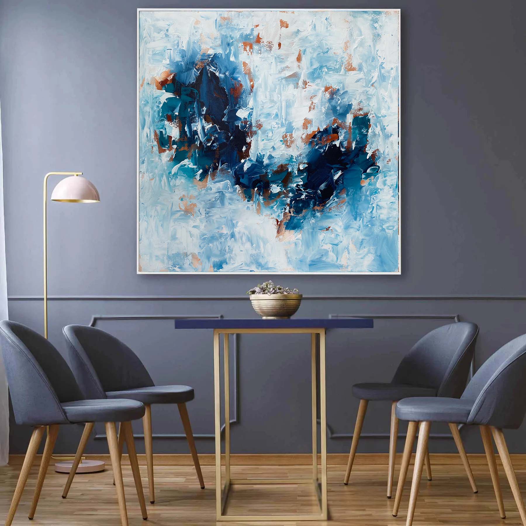Oceans Between Us - Original Painting-framed-Painting-Abstract House