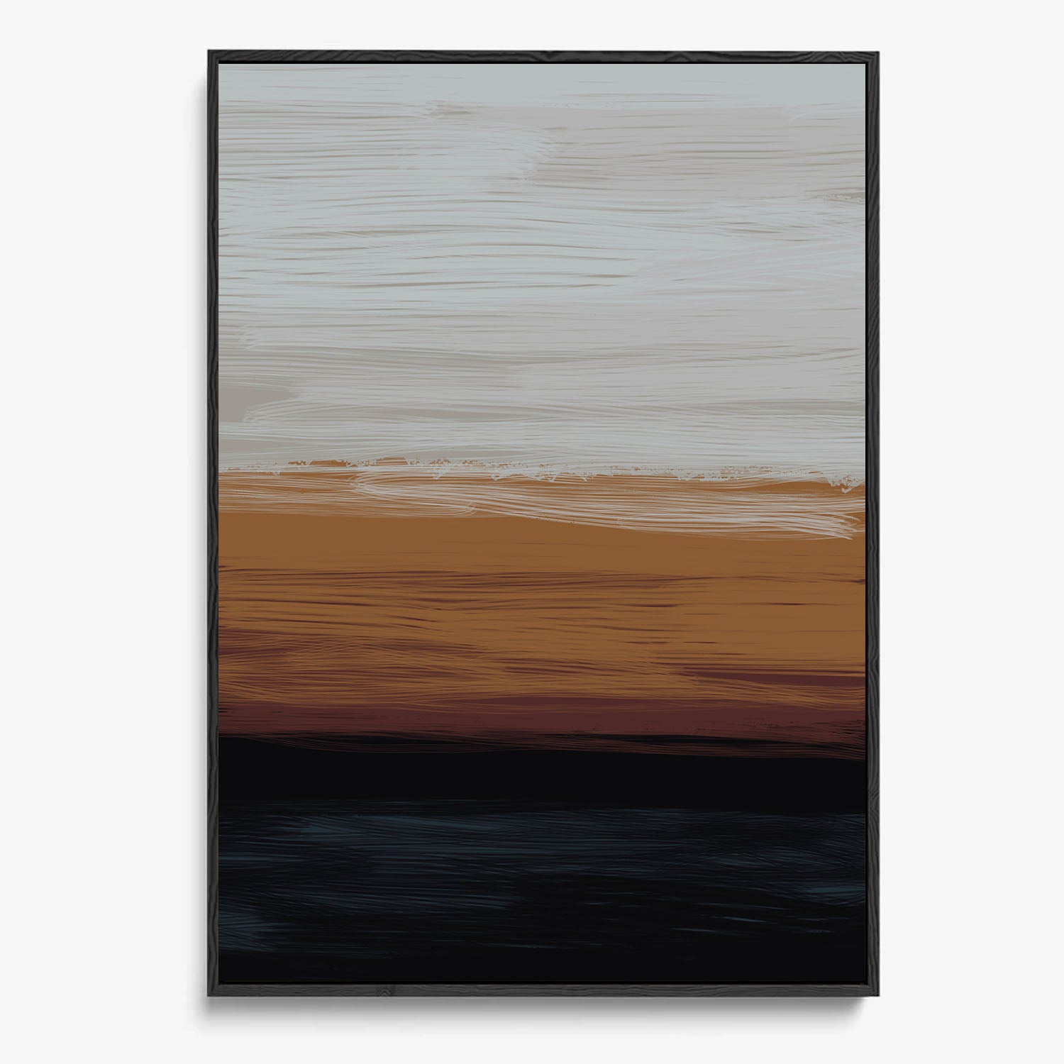 Orange Sunset Framed Canvas-framed-Canvas Prints-Abstract House