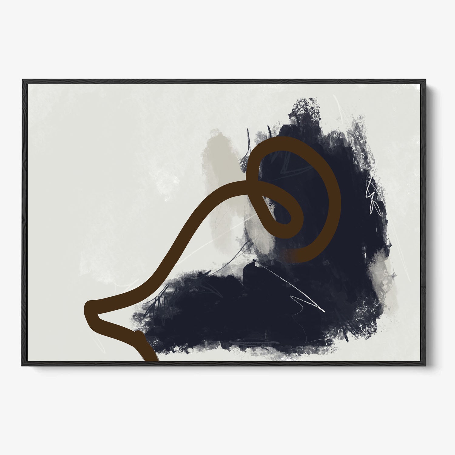 Over The Curve Framed Canvas-framed-Canvas Prints-Abstract House
