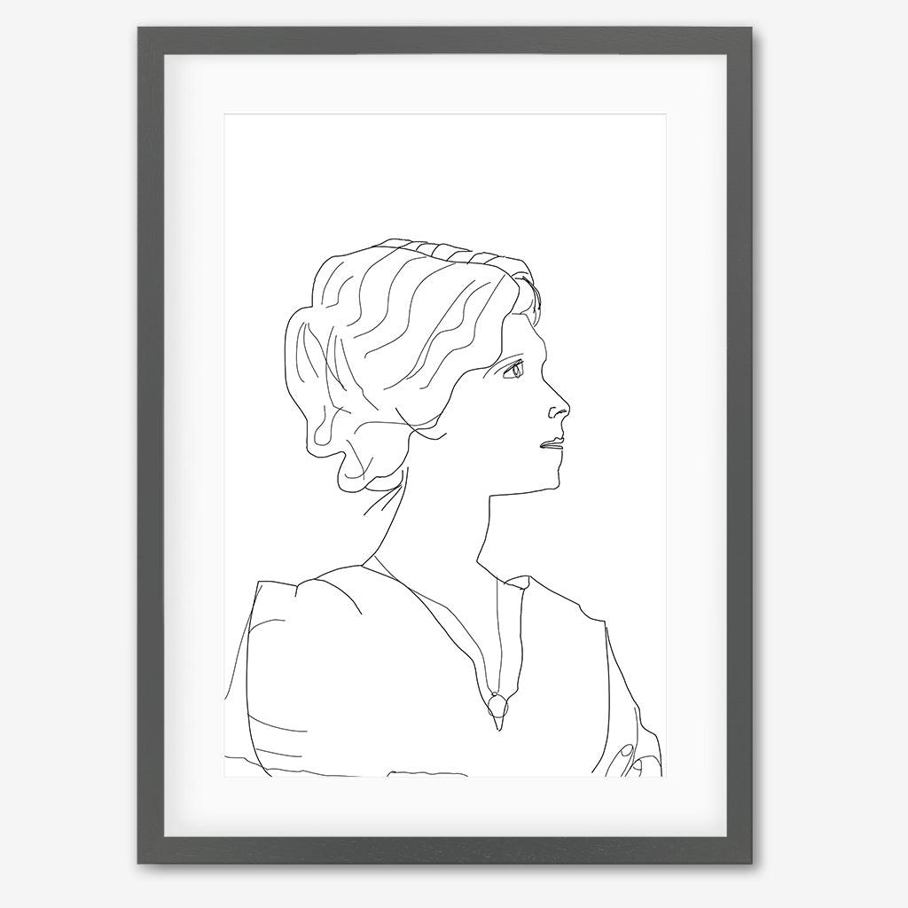 Picasso Female Portrait Framed Art - Grey Frame - Abstract House