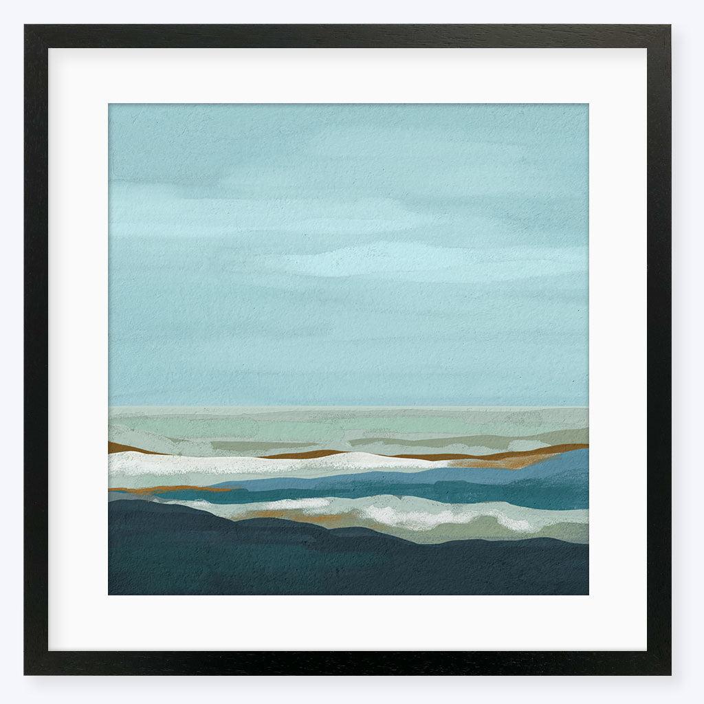 Abstract Seascape Art Print - Black Frame - Abstract House
